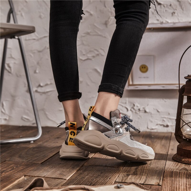 New Style Chunky Sneakers Platform Women Sneaker Fashion Street Style Woman Trainers Shoes Ladies Footwear - LiveTrendsX