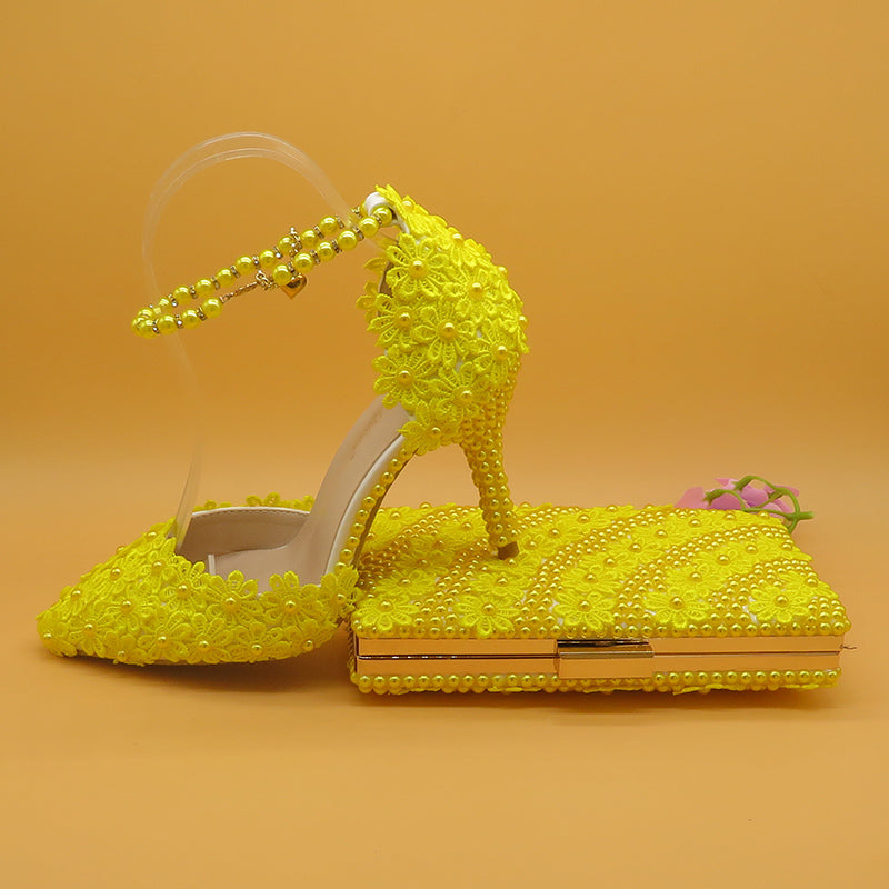 Yellow Bridal Heels - Etsy