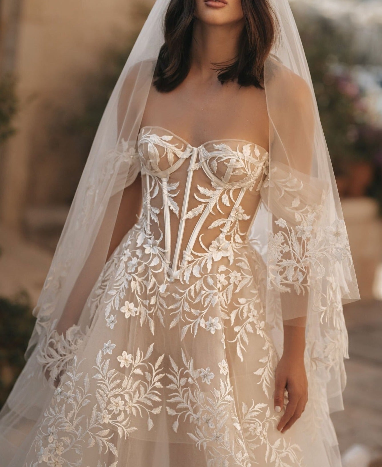 Lace Wedding Dresses for Women Off Shoulder Sweetheart