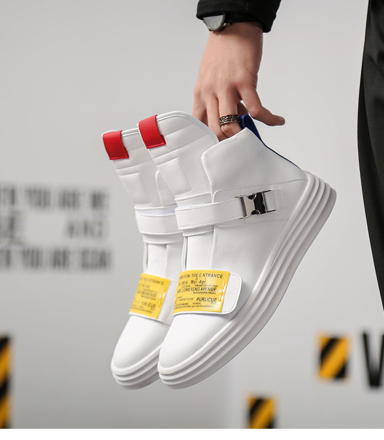 Men Fashion Ankle Boots Spring Autumn High Top Breathable Casual Shoes Luxury Brand Male Sneakers Ankle Boots - LiveTrendsX