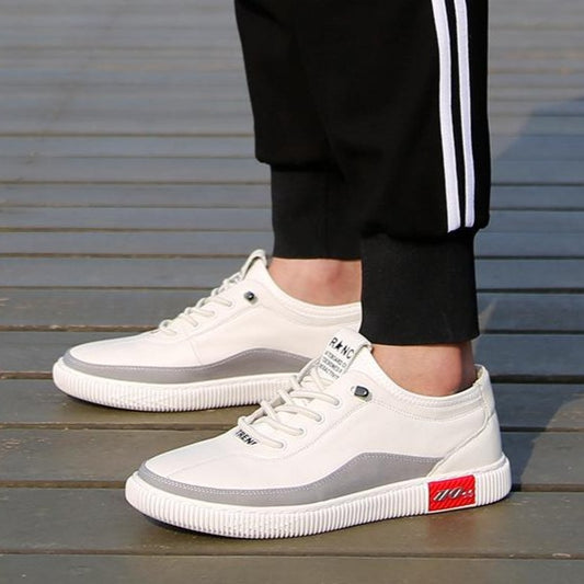 Luxury Brand Men Shoes Genuine Leather Casual Shoes Fashion Breathable Men Chunky Sneakers White Lace Up Flat Sport Board Shoes - LiveTrendsX