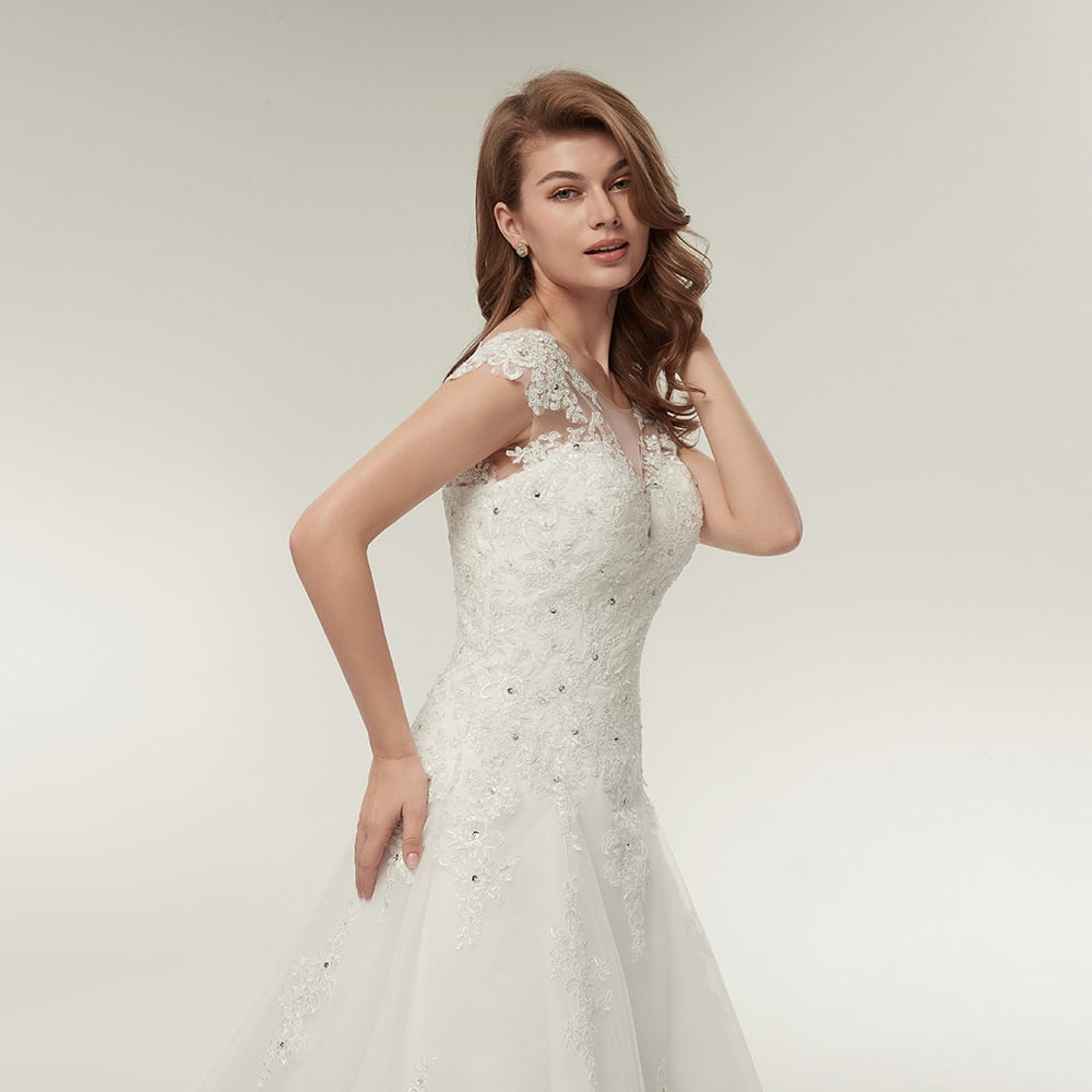 Sweetheart Vestidos de Novia Embroidery Lace A Line Wedding Dress  Bridal Gowns Plus Size Customized - LiveTrendsX