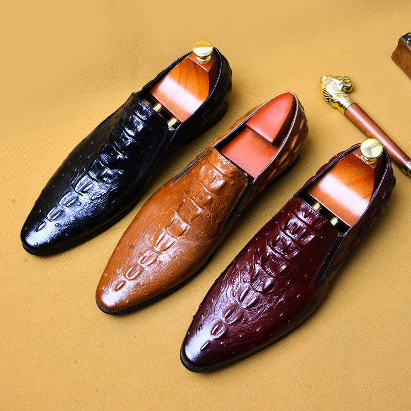 Handmade Italy Fashion crocodile shoes Wedding Party oxford shoes for men Genuine Leather Men's Derby Dress Shoes - LiveTrendsX