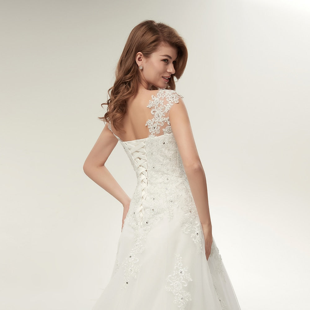 Sweetheart Vestidos de Novia Embroidery Lace A Line Wedding Dress  Bridal Gowns Plus Size Customized - LiveTrendsX