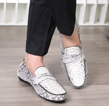 Load image into Gallery viewer, High quality python leather casual shoes fashion leisure loafers handmade luxury shoes slip-on - LiveTrendsX
