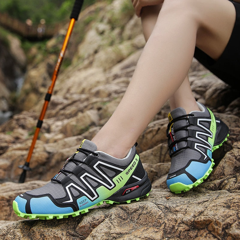 Men Sneakers Outdoor Casual Shoes Mesh Breathable Comfortable Hiking Rock Climbing Men Shoes Big Size No-Slip Male Shoes - LiveTrendsX