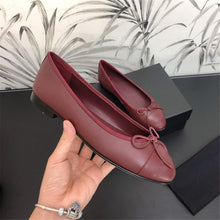 Load image into Gallery viewer, Luxury Brands Women&#39;s Shoes Comfort Round Toe Caviar Leather Women&#39;s Flats Butterfly-knot Bowtie Casual Shoes Ballet Flats 34-42 - LiveTrendsX
