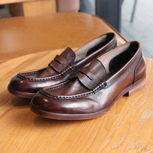 Breathable slip-on casual shoes driving loafers