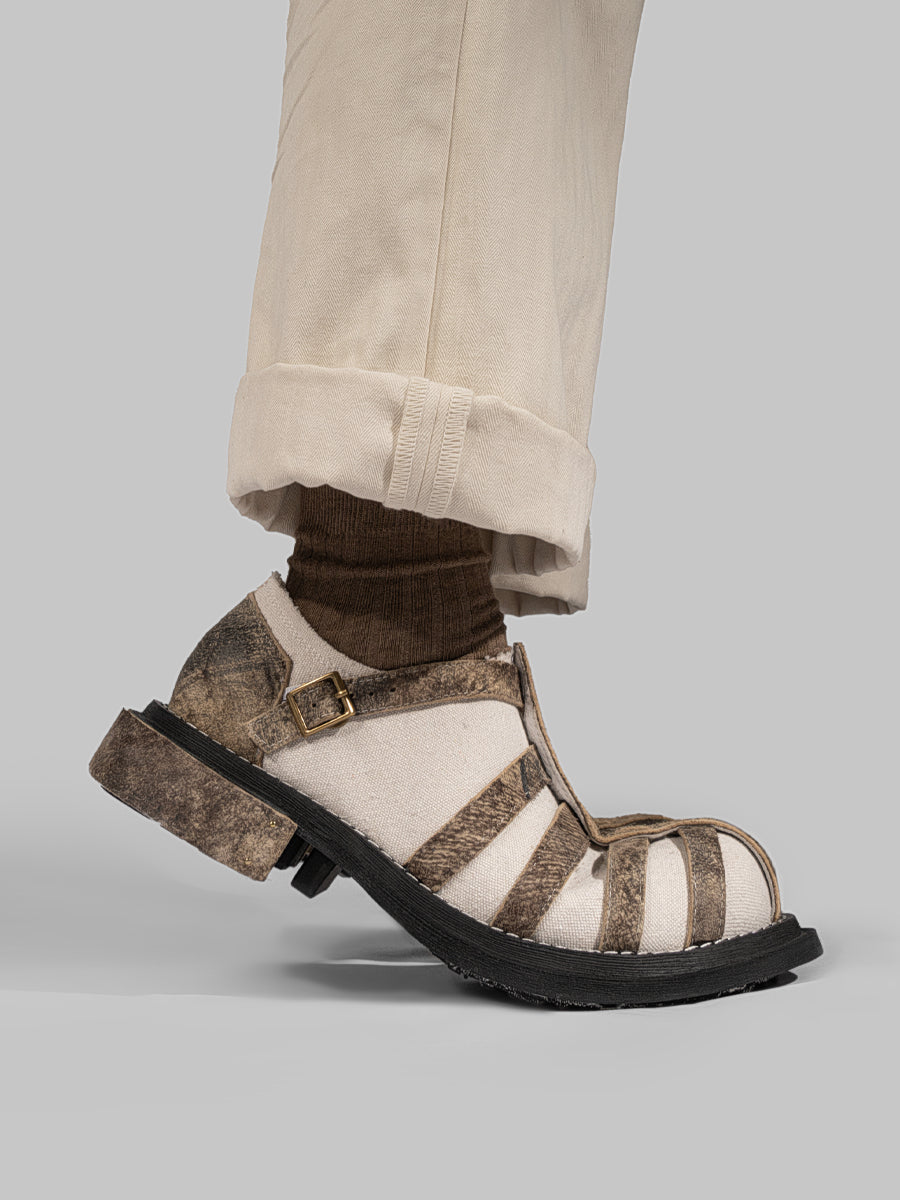 Canvas handmade sandals breathable men's shoes