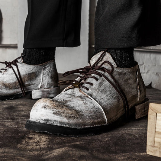 Catwalk design retro men's and women's leather shoes