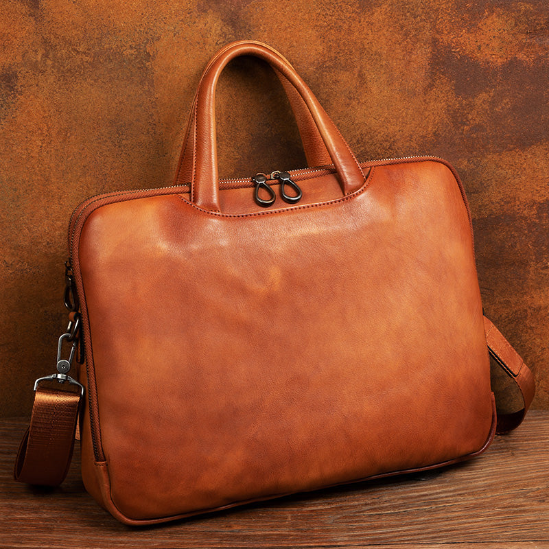 Men's bag business retro men's handbag