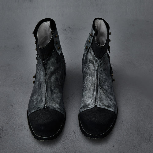 Deconstructed genderless functional boots