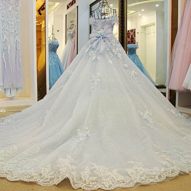 New Short Sleeve Organza Prom Dresses Blue Long Pageant Dress Vestidos De Fiesta A-line Dress for 15 Years cheap dresses - LiveTrendsX