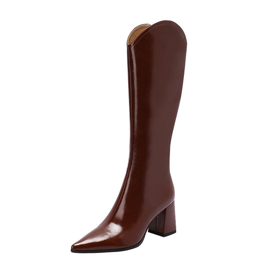 Women natural leather Horse oil leather full leather modern boots