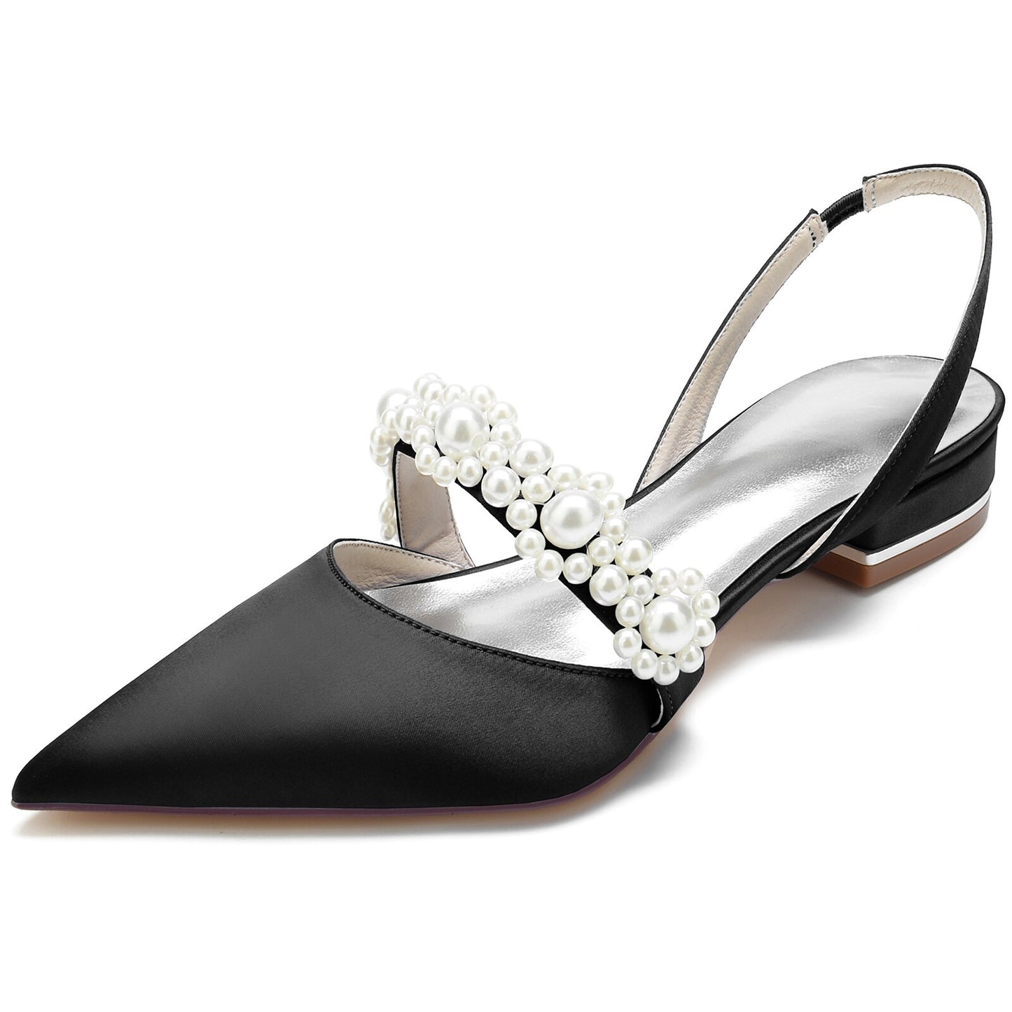Pearls Strap Elegant Bridal Wedding Party Cocktail Shoes