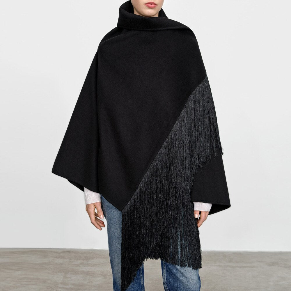 New In Women's tassel Woolen cloak Coat