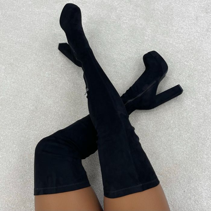 Thigh High Boots Winter Female Women Chunky Designer Shoes