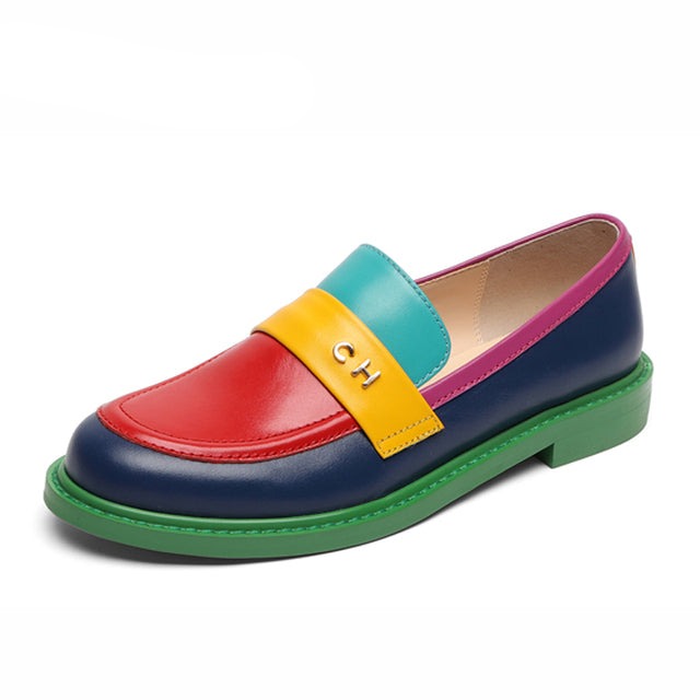 Women Round Toe Slip On Penny Loafers