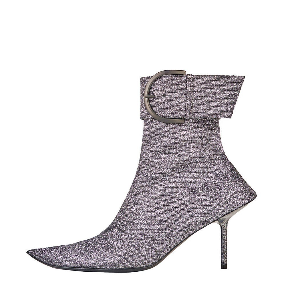 Autumn and Winter Belt Buckle Side Zipper Martin Nude Boots For Women - LiveTrendsX