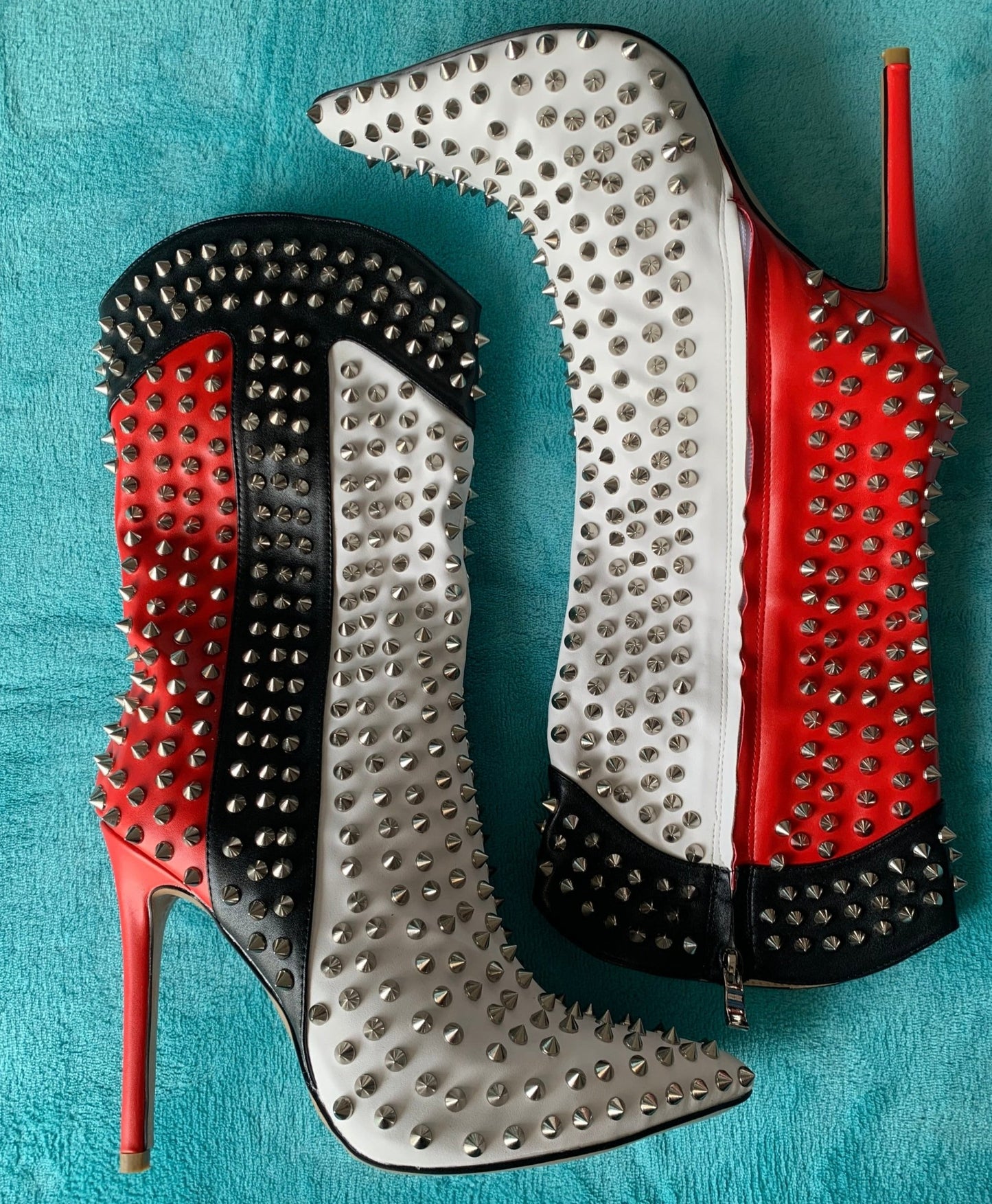 Autumn White Red Patchwork Ankle Boots Women Martin Boots - LiveTrendsX