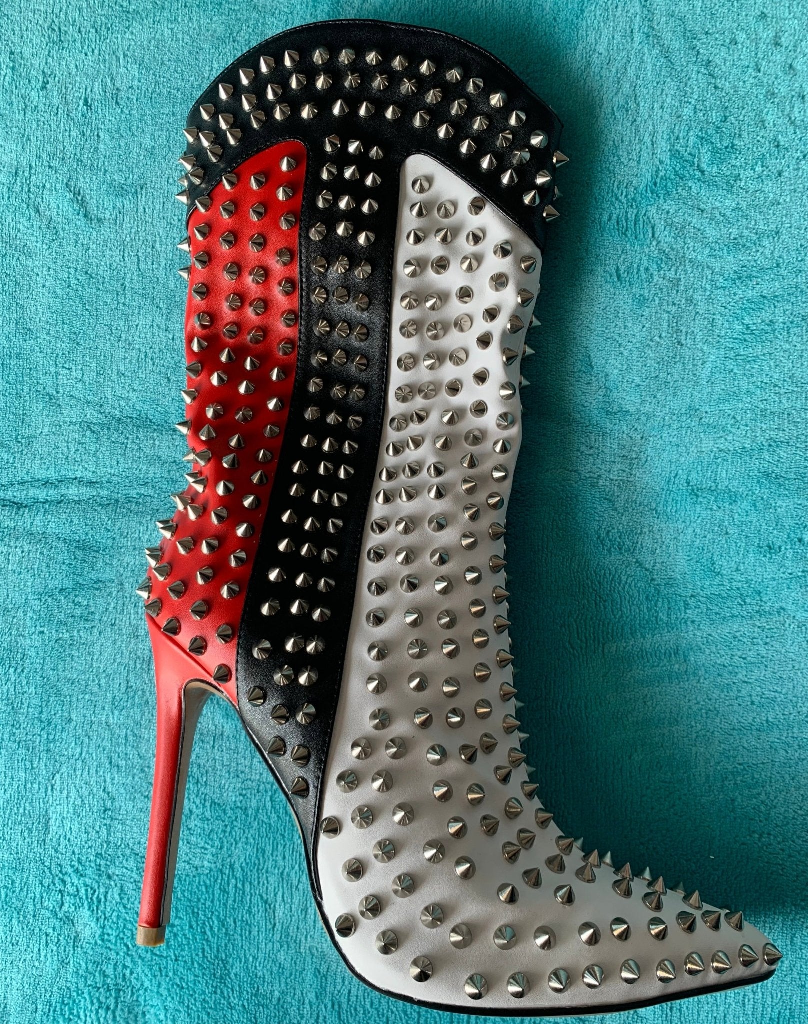 Autumn White Red Patchwork Ankle Boots Women Martin Boots - LiveTrendsX