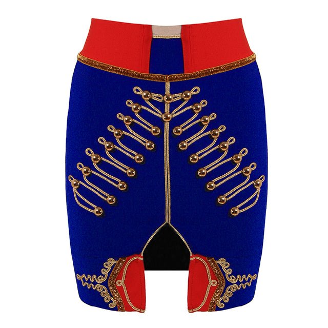 Bandage Mini Skirt Sexy Button Split Fork - LiveTrendsX