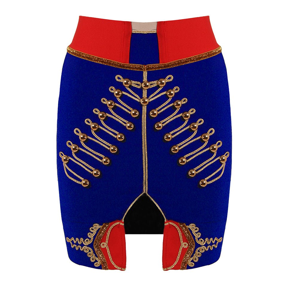 Bandage Mini Skirt Sexy Button Split Fork - LiveTrendsX