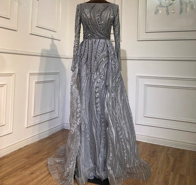 Beaded With Overskirt Mermaid Evening Dresses - LiveTrendsX