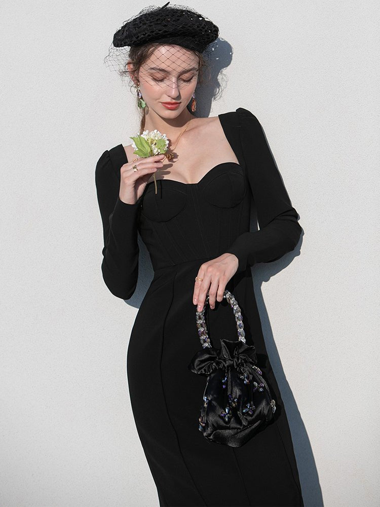 Black Design Sense Party Tube Top Dress - LiveTrendsX