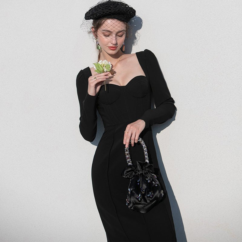 Black Design Sense Party Tube Top Dress - LiveTrendsX