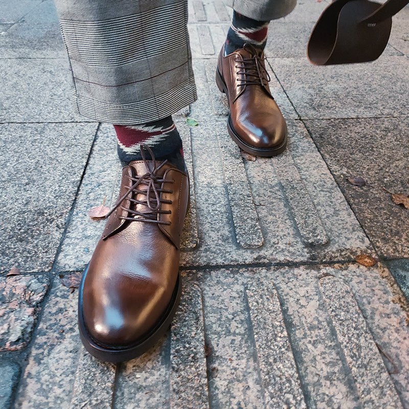 British leather retro pointed toe casual shoes - LiveTrendsX