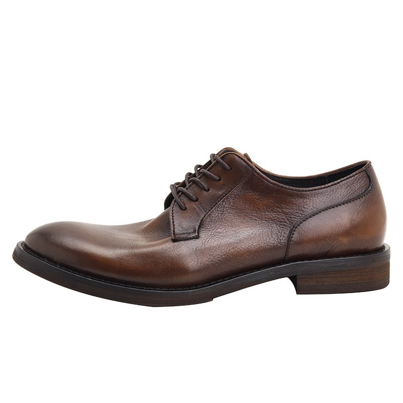 British leather retro pointed toe casual shoes - LiveTrendsX