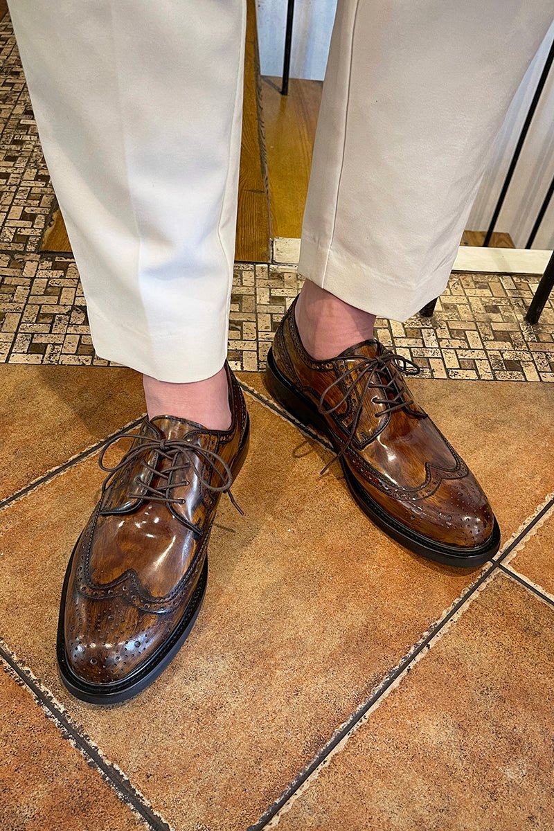 British retro handmade casual leather shoes - LiveTrendsX