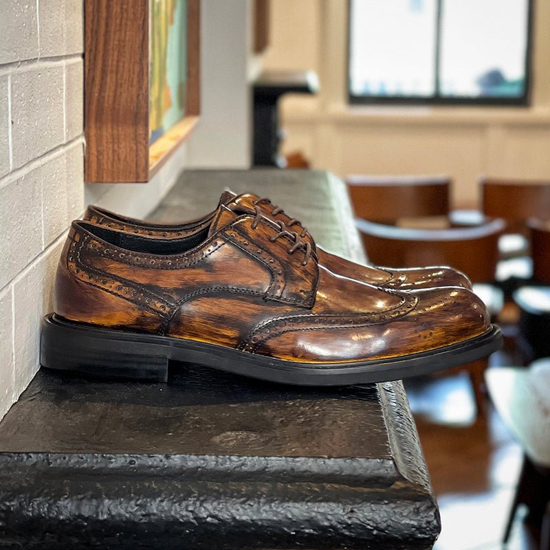 British retro handmade casual leather shoes - LiveTrendsX