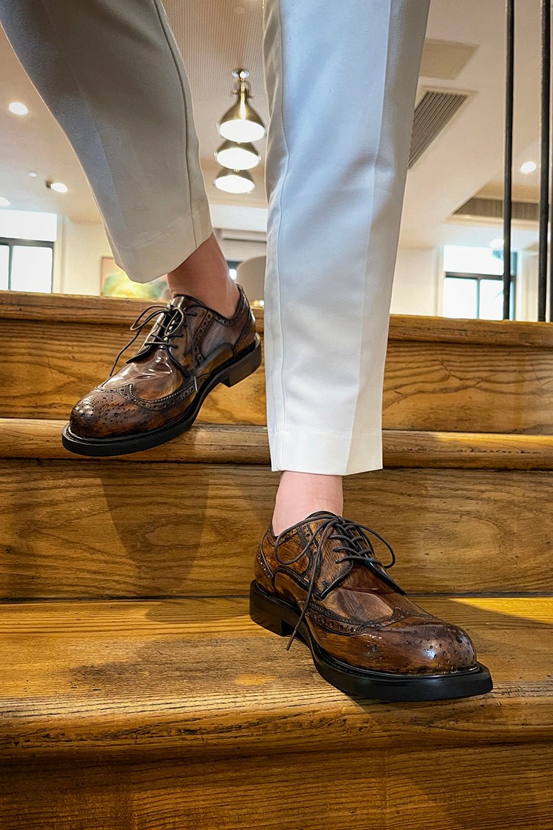 British retro handmade casual leather shoes - LiveTrendsX