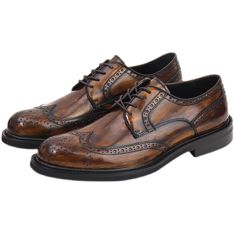 British retro handmade casual leather shoes - LiveTrendsX