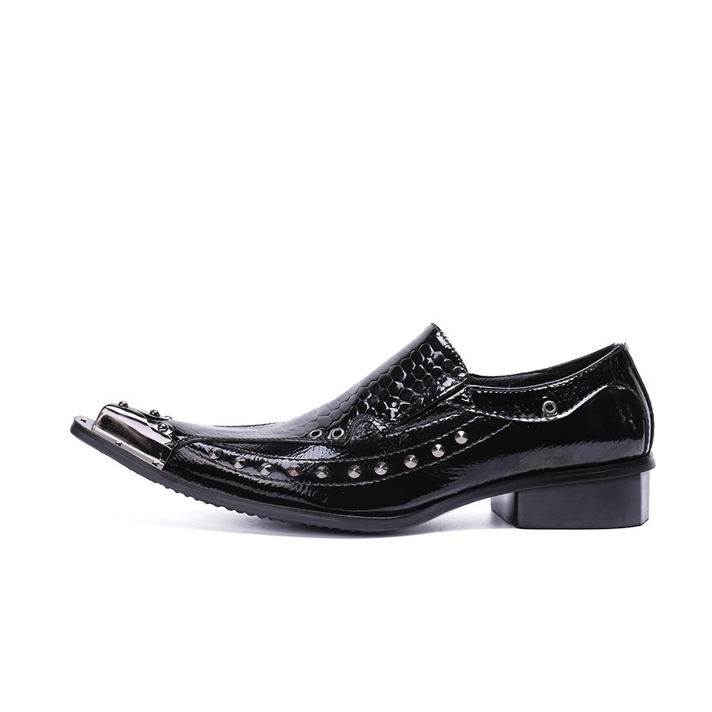 Business Style Rivets Men Dress Shoes Oxfords Flats Wedding Shoes - LiveTrendsX
