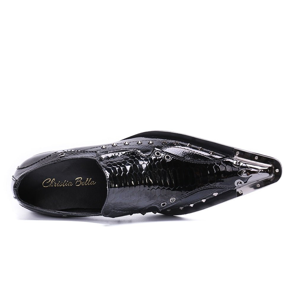 Business Style Rivets Men Dress Shoes Oxfords Flats Wedding Shoes - LiveTrendsX