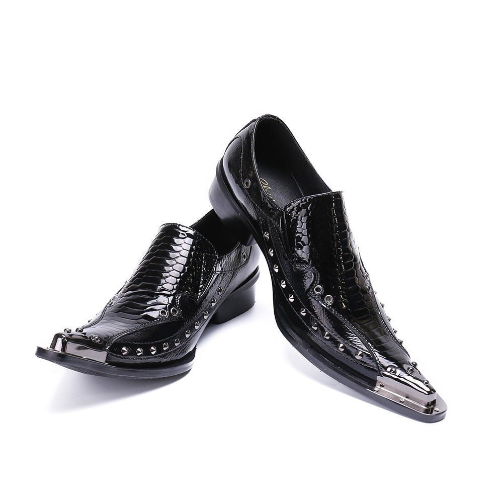 Business Style Rivets Men Dress Shoes Oxfords Flats Wedding Shoes - LiveTrendsX