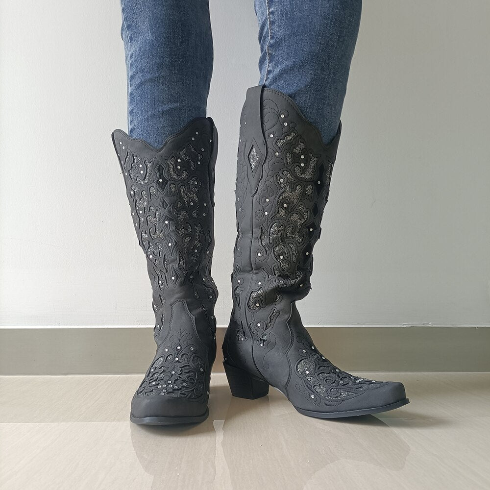 Cowboy Shoes Winter Boots For Women 2022 - LiveTrendsX