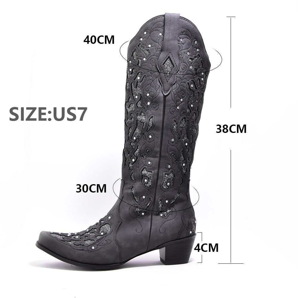 Cowboy Shoes Winter Boots For Women 2022 - LiveTrendsX