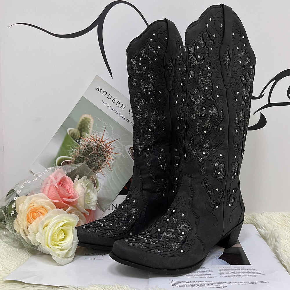 Cowboy Shoes Winter Boots For Women 2022 - LiveTrendsX
