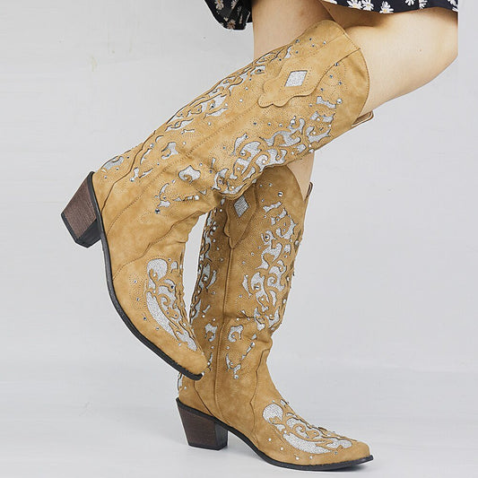 Cowboy Shoes Winter Boots For Women 2022 - LiveTrendsX