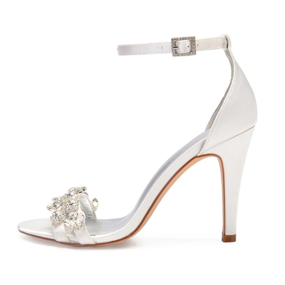 Elegant lady thin high heels satin evening dress sandals - LiveTrendsX