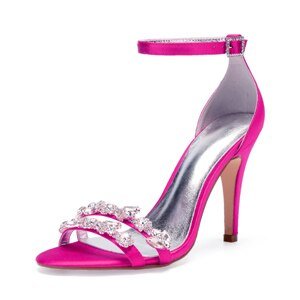 Elegant lady thin high heels satin evening dress sandals - LiveTrendsX