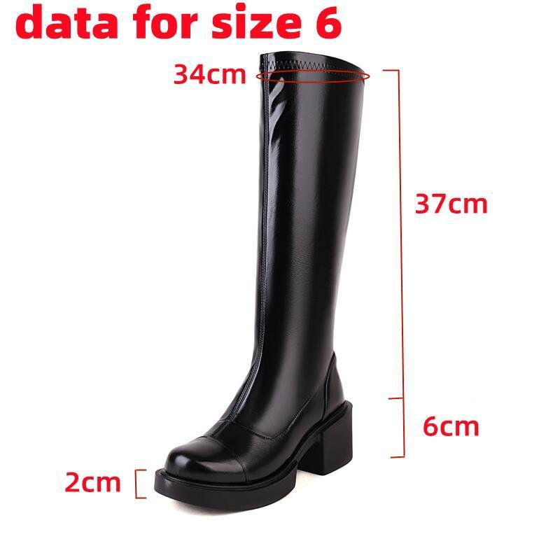 Elegant Platform Boots Women Shoes High Heels Simple Solid Color - LiveTrendsX