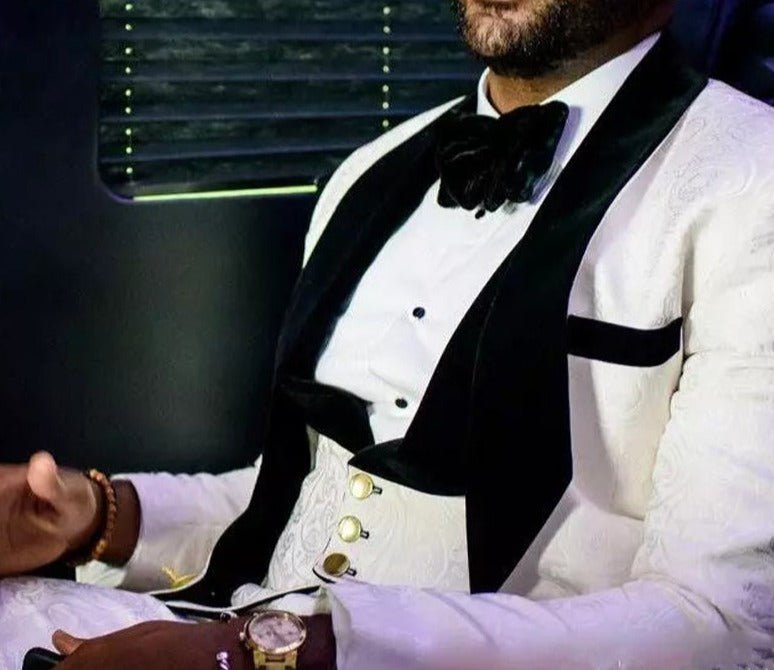 Floral Pattern Groom Tuxedo for Wedding Men Suits - LiveTrendsX