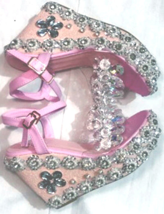 Flower Decor Wedges Heels Women Open Toe Platform Sandals - LiveTrendsX