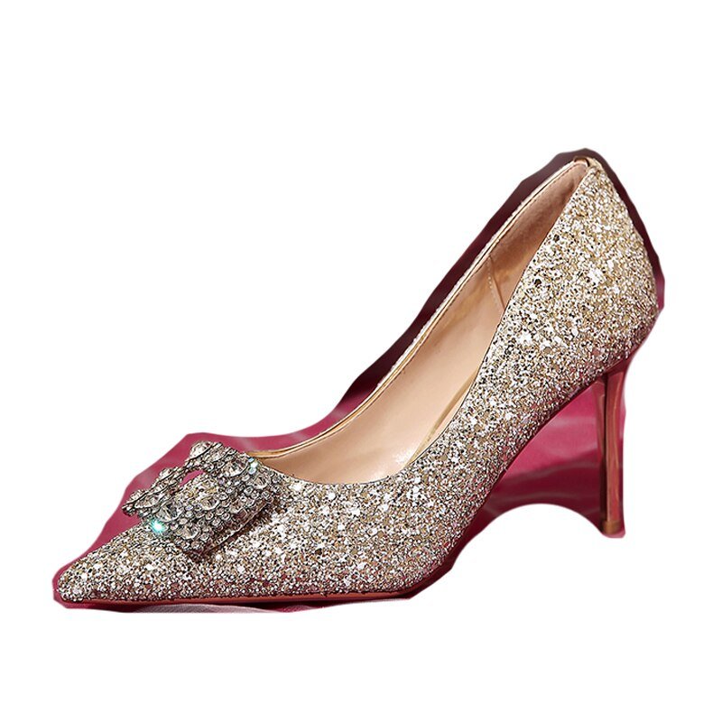 French Wedding Shoes Wear Princess Crystal Shoes - LiveTrendsX