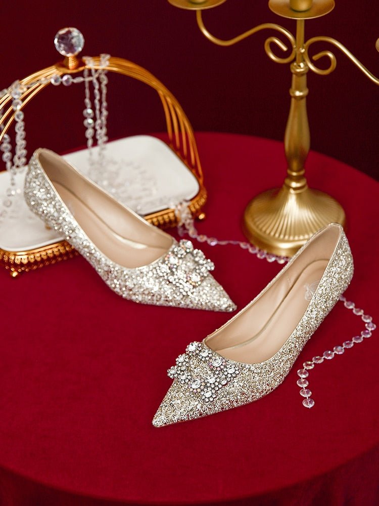 French Wedding Shoes Wear Princess Crystal Shoes - LiveTrendsX